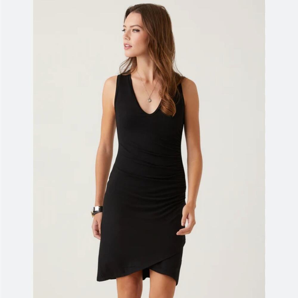 Fifteen Twenty V-Neck Side Shirred Dress